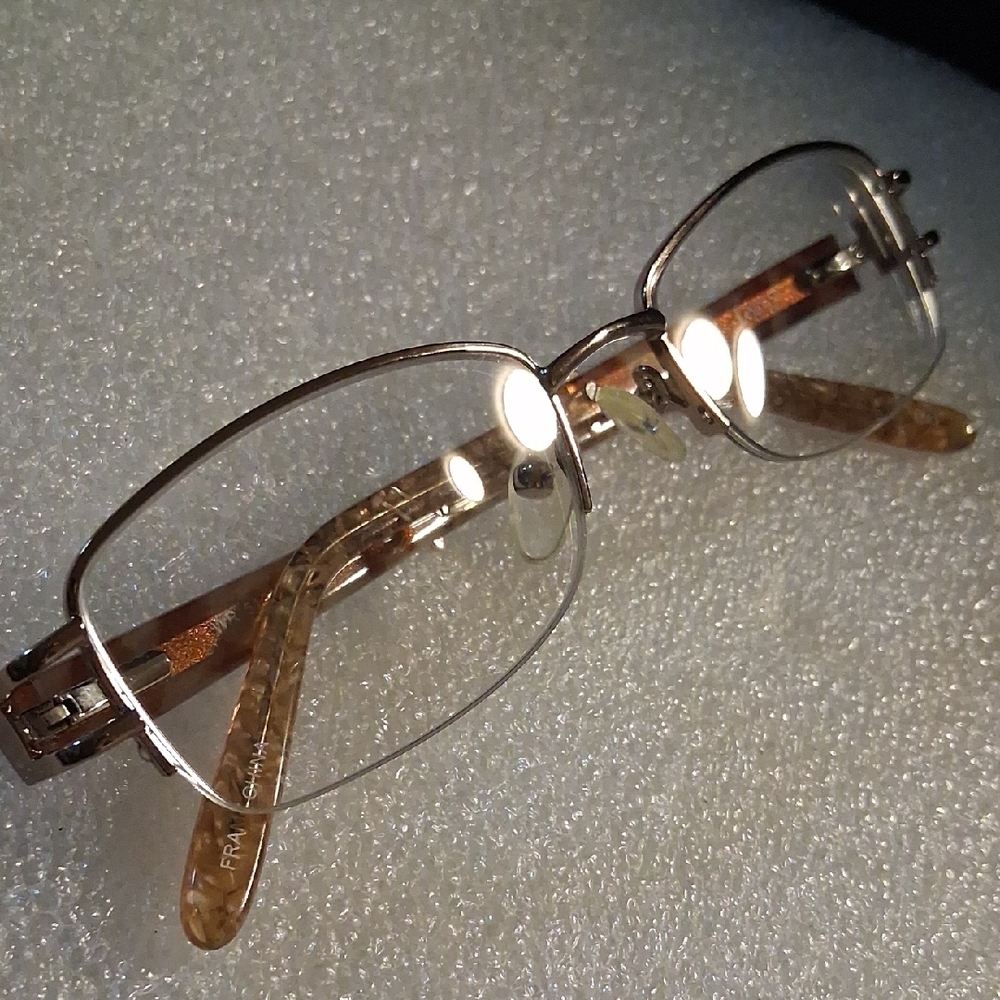 Legacy Women's Rx Frames Glasses Beautiful Gold ,Brown & Amber Color
